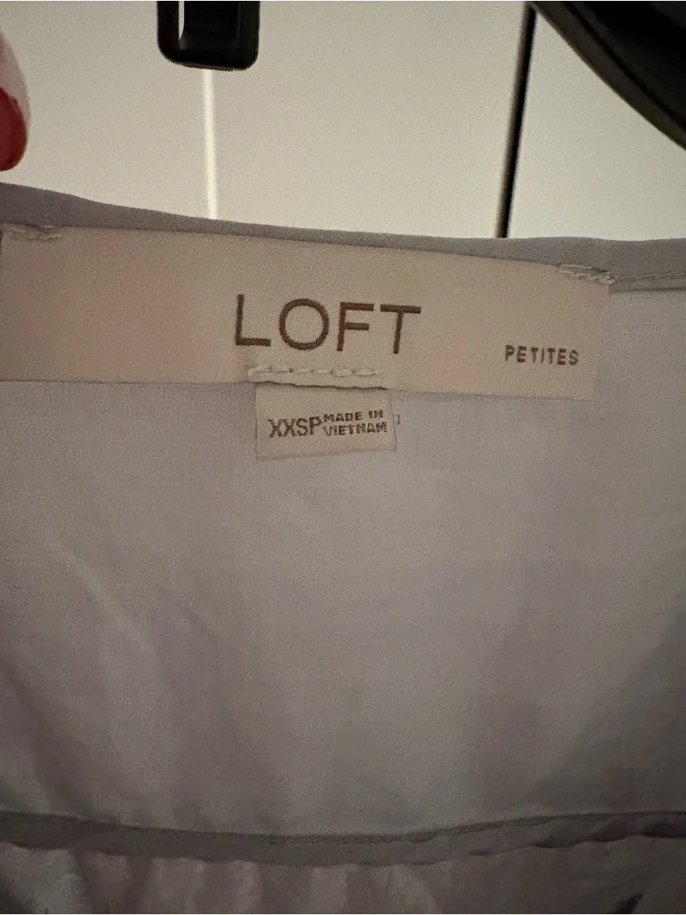 LOFT Silver Ruffle Tie-Front Blouse